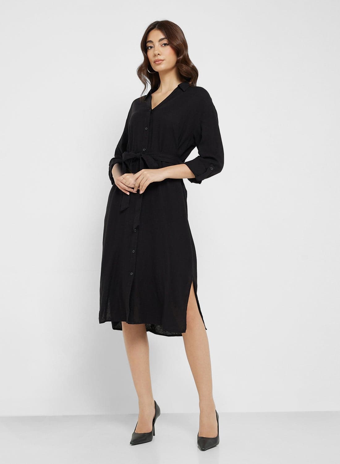 Belted Midi Dress