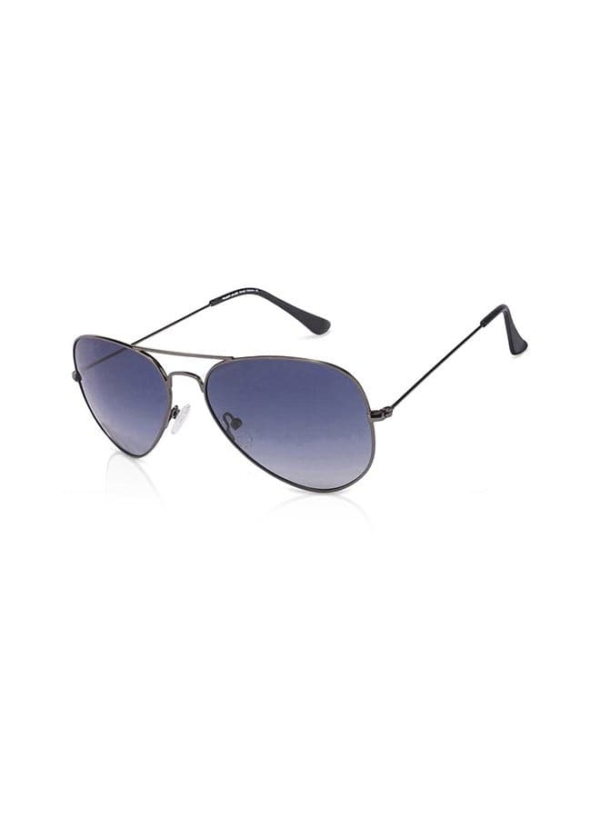 Unisex VINCENT CHASE By Lenskart | Top Guns Full Rim Aviator Polarized & UV Protected Sunglasses For Men & Women VC 5158/P - 57mm - Grey