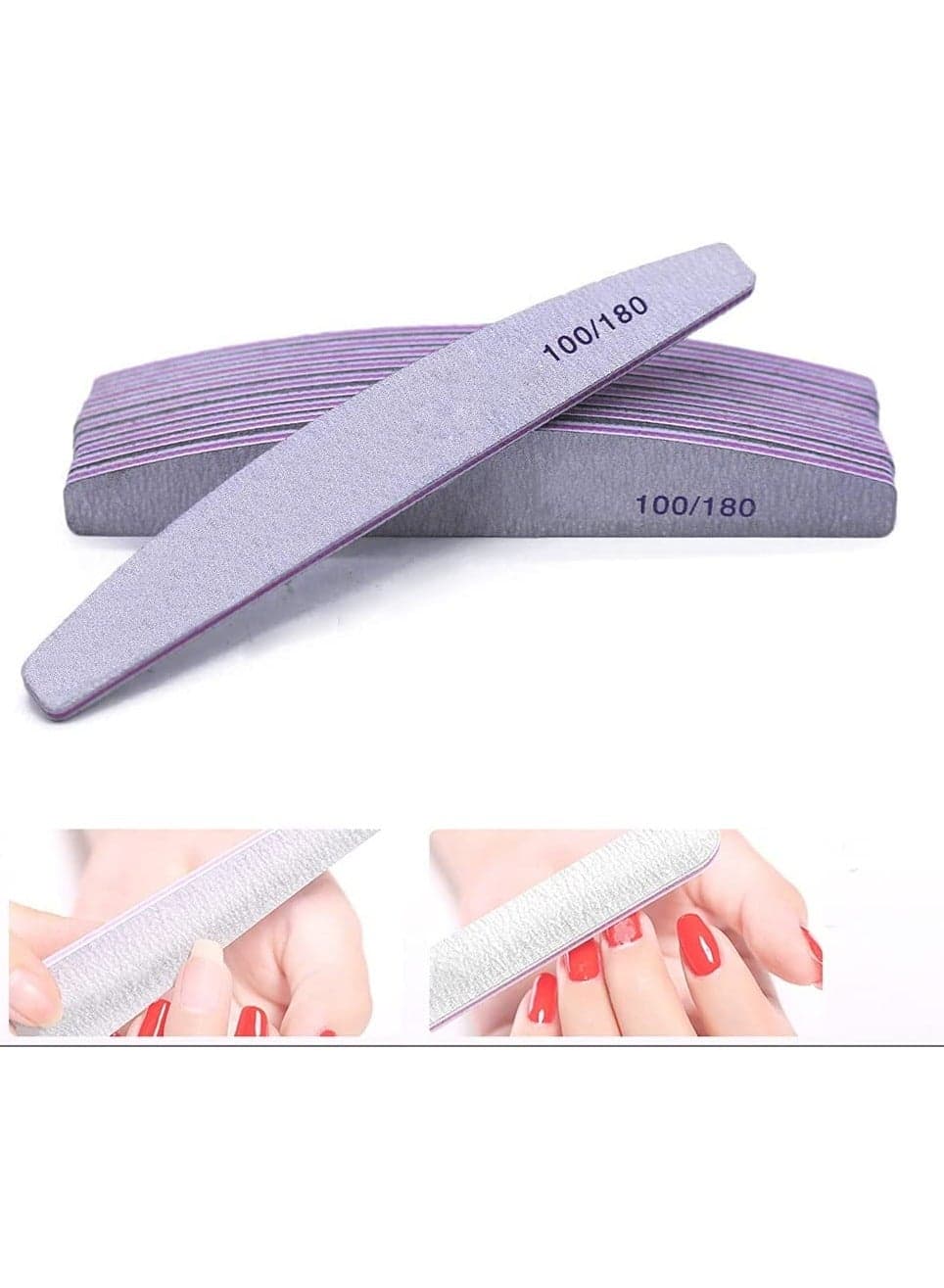 Nail File 10 PCS Professional Nail Files Double Sided Emery Board Nail Styling Tools Pet Grooming Tools for Home and Salon Use