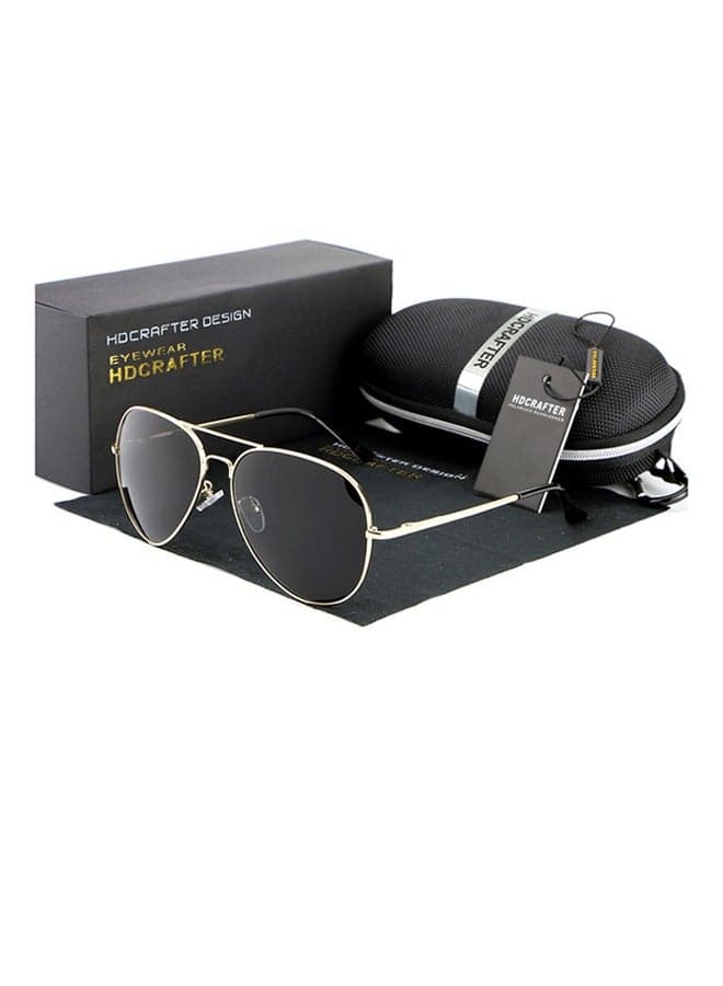 Full Rim Polarized UV400 Aviator Frame Sunglasses - Lens Size: 61 mm