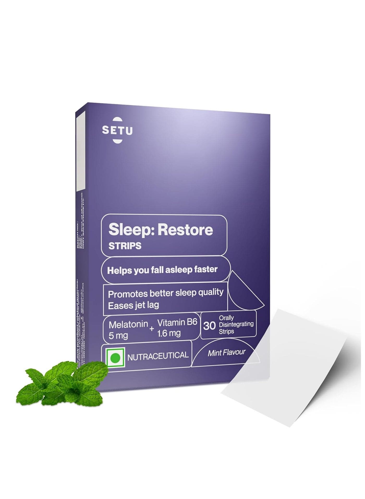 Setu Sleep Restore Melatonin 5mg - 30 Orally Dissolving Strips
