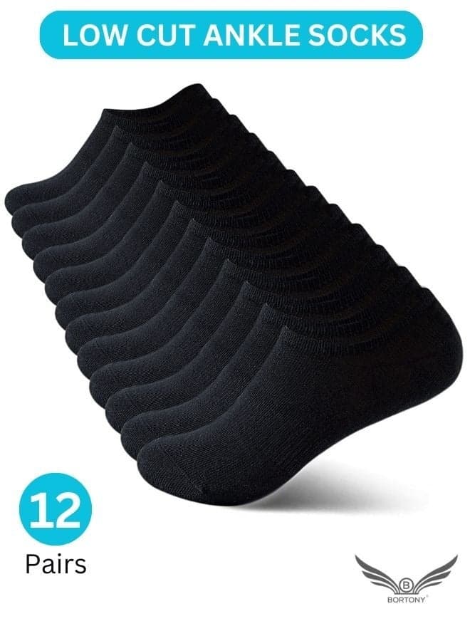 12 Pairs Low Cut Ankle Socks for Men/Women Thin Breathable Summer Comfort Low Cut Socks