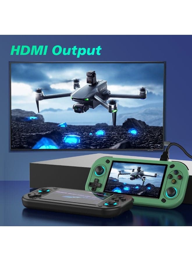 R43S Retro Handheld Game Console 2025 – 4.3” IPS HD Screen Portable Gaming Device, 10,000+ Classic Built-in Games, HDMI TV Output, Open Source Linux System, Quad-Core CPU, 4GB RAM, PS1 / N64 / GBA / SNES / NES / PSP Multi Emulator Support, 64GB/128GB Expandable Storage, Type-C Fast Charging, 2000mAh Rechargeable Battery, Pocket Retro Arcade Game Console for Kids & Adults