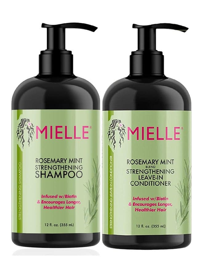 Rosemary Mint Hair Strengthening Set - Shampoo And Conditioner 355ml 710ml