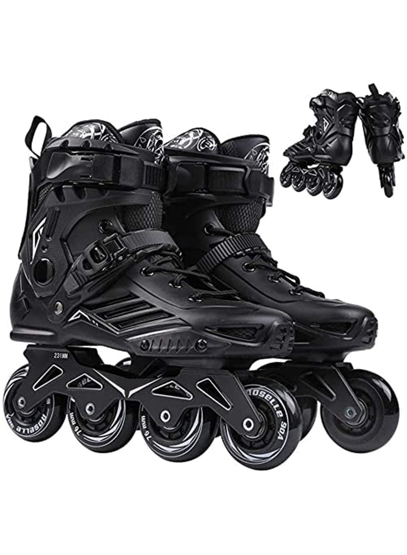 Inline Skates for Adults Adjustable Speed Skating Shoes with Aluminum Frame & PU Wheels
