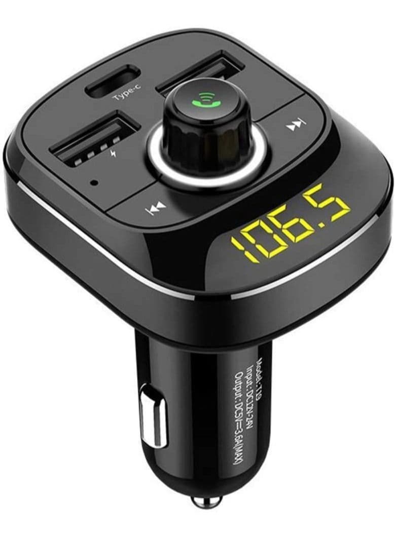 Fm Transmitter For Car, Bluetooth 5.0 Car Radio Audio Adapter With Qc3.0 Quick Charge, Pd Charge Port, Usb Drive, Tf Card, Mp3 Player, Support Hands-Free Calling