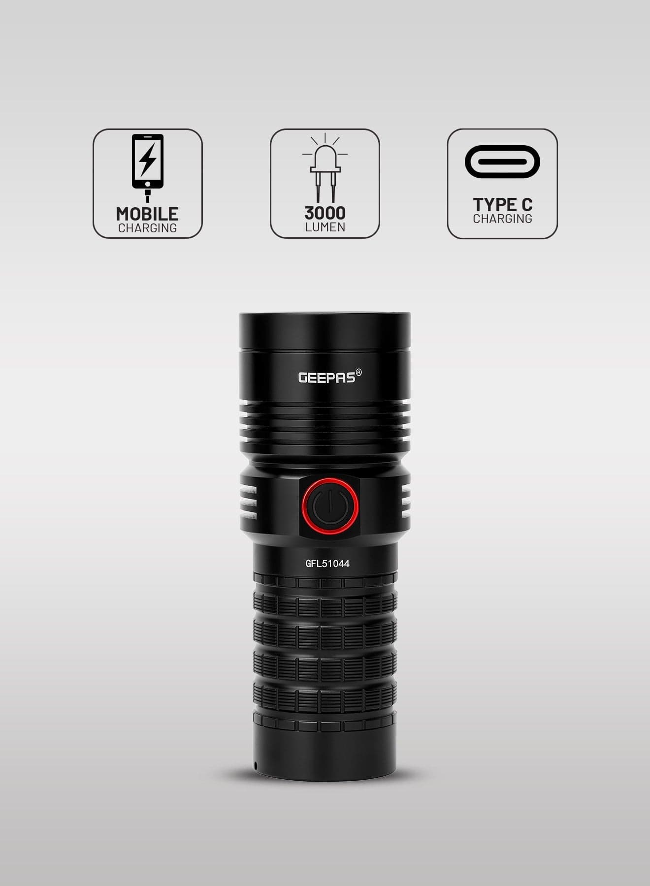 Waterproof LED Flashlight with Power Bank| Aluminum Housing with 25W High Power LED| 15 Hours Working Time with Power Reminder| Overcharge and Discharge Protection| Compact and Portable Design Perfect