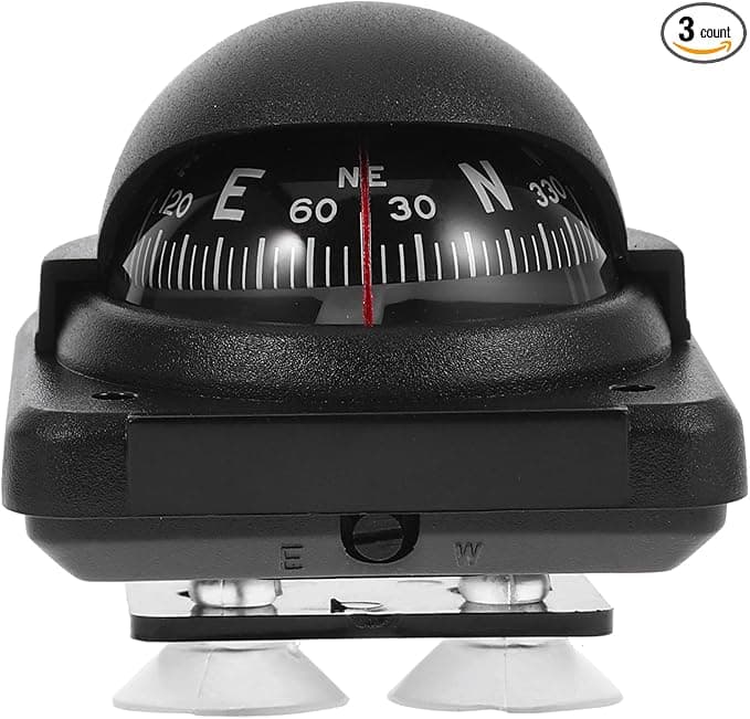 3 Pcs Car Boat Marine Dashboard Mount Compass Guide Ball Auto Navigation Tool