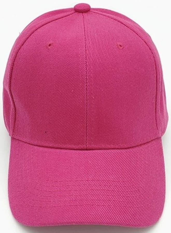 Classic Hot Pink Polyester Baseball Cap - Adjustable Unisex Dad Hat for Running, Workouts, and Outdoor Activities