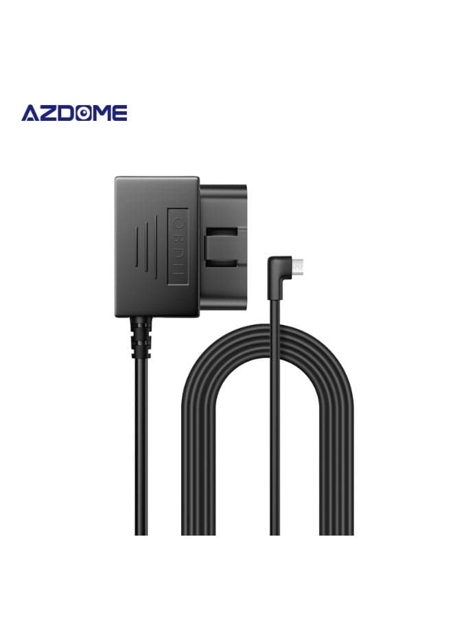 OBD01 Type-C OBD Hardwire Kit for Dash Cams, 12V–24V to 5V/2.5A, Low-Voltage Cut-Off, 3.5m Cable, Plug-&-Play Parking Mode Power