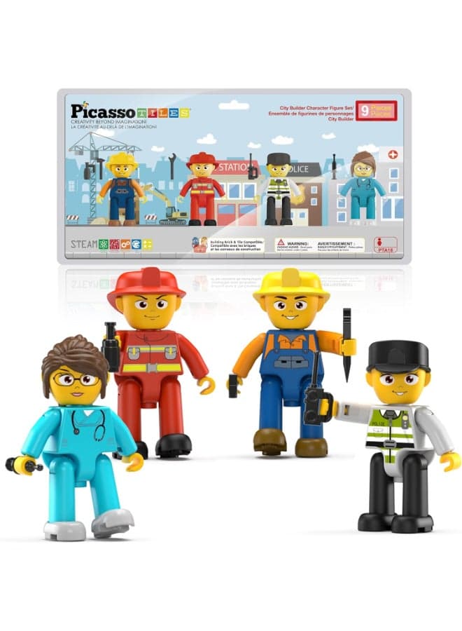 Picasso Magnetic City Builder Character Figure 4-pieces