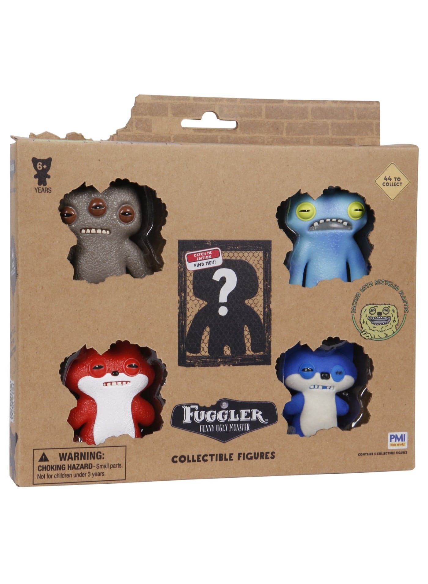 Fuggler Figure Collectible Deluxe 5-in-1 Pack, Assorted 1 Piece (Style & Color May Vary) | Collectible Figure | Funny Ugly Monster | Cute Monster Doll