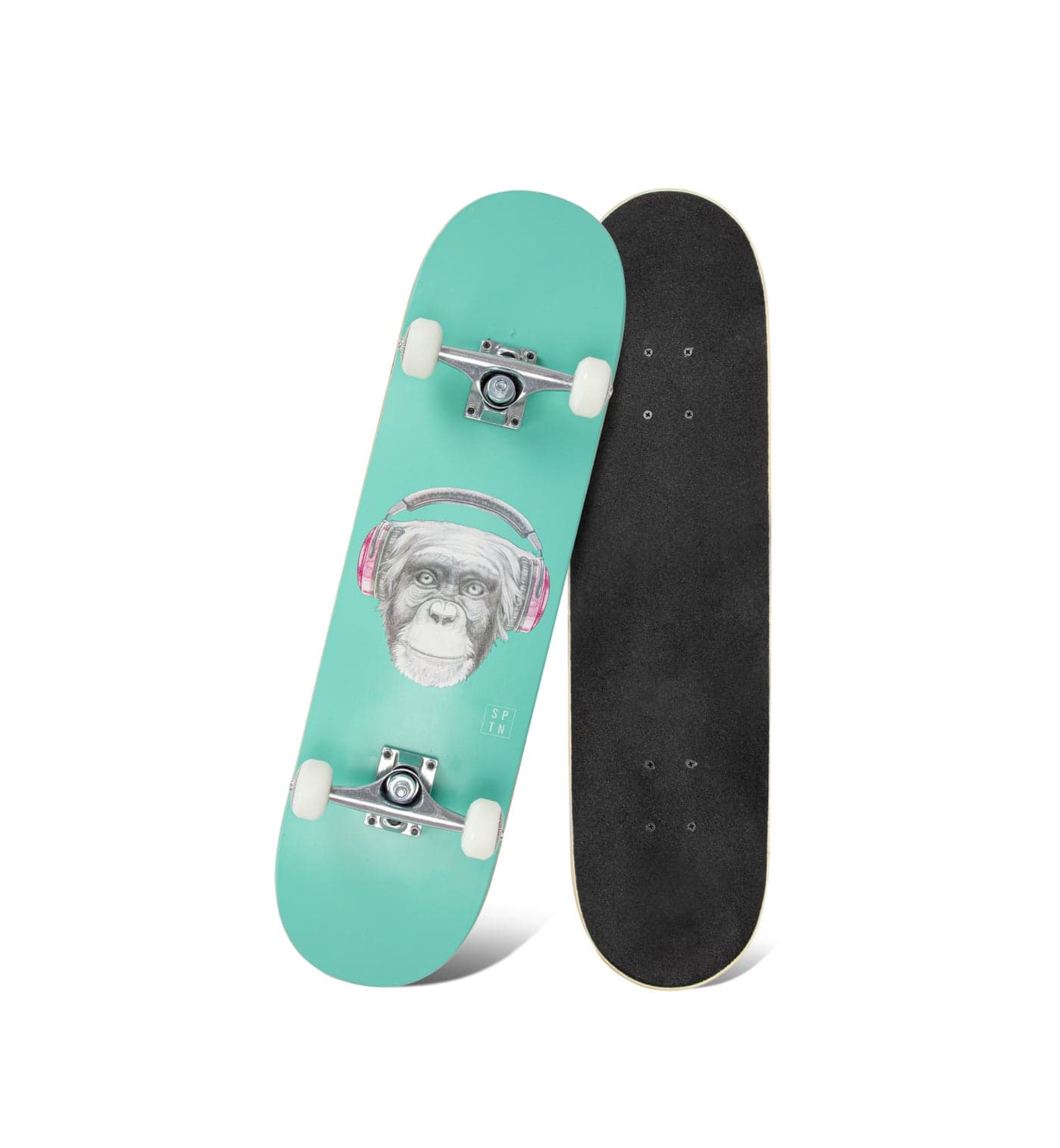 Spartan Chimp Pro Skateboard for Kids Ages 8–12 | 31" 7-Ply Northeast Maple Deck | 5" Heavy Duty Aluminum Trucks | 52x32mm PU Cast Wheels | ABEC-7 Bearings | Supports 100KG | SP-1005
