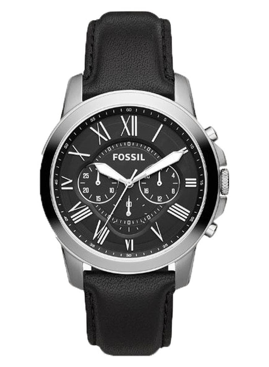 Men Leather Chronograph Wrist Watch FS4812IE - 48 mm - Black