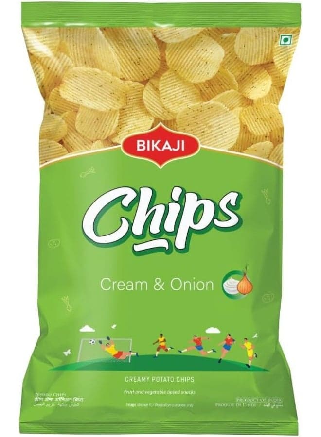 Bikaji Potato Chips Cream N Onion 80G