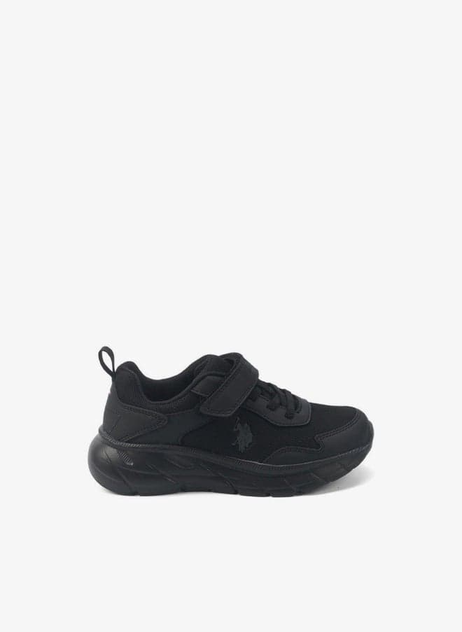 Kids' Black Velcro Strap Sneakers Shoes - Easy-On, Day Fun for Little Explorers!