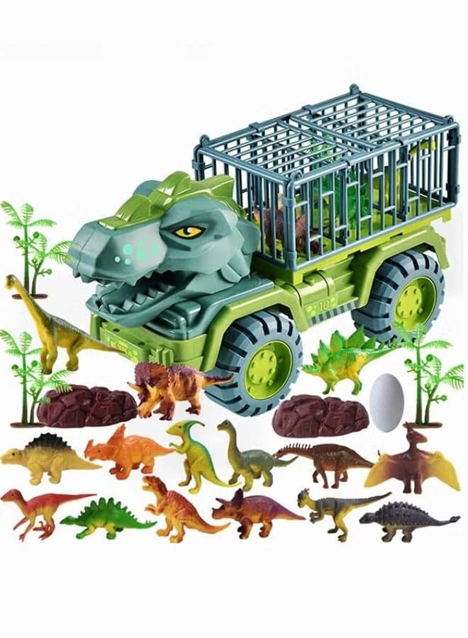 Dinosaur Truck Toys Transport Car Truck With Dinosaur Toys Car 21 pcs Dinosaur Truck Set Toys For Kids Boys Girls