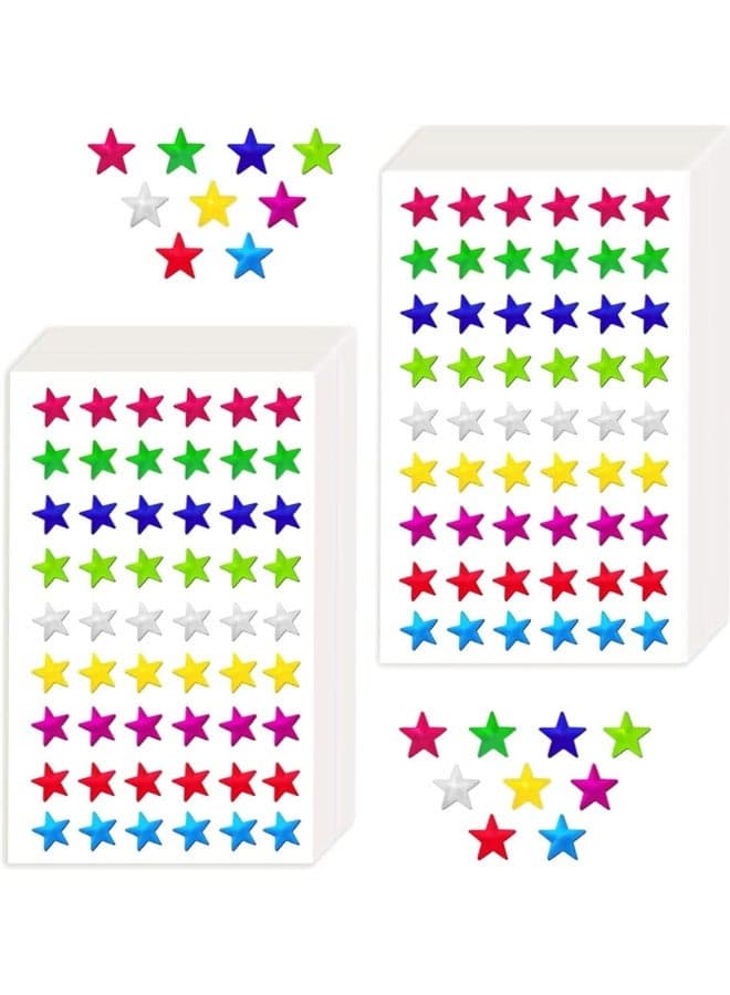 2700 Pcs Star Stickers, Small Foil Star Sticker Kid Star Stickers Colorful Self Adhesive Star Stickers for Paper Notebook, Journal, Teachers Supplies for Kids Students Reward
