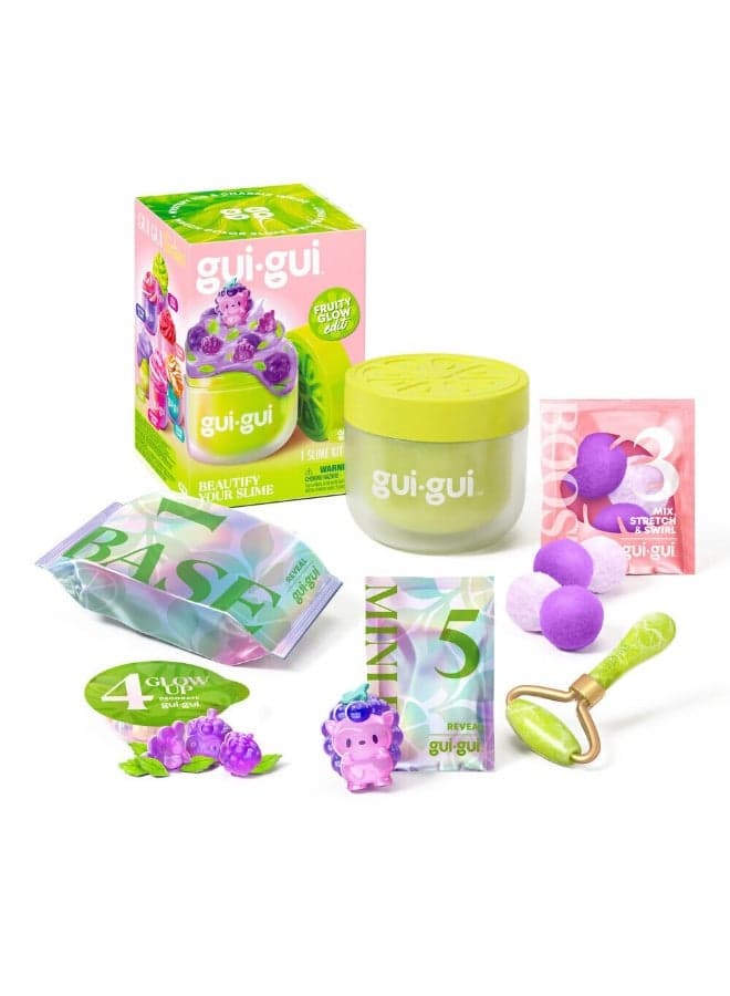 Gui-gui Slime Kit Fruity Glow Edit - Clear Slime | Cheeky Fruits Single Pack | Collectible Slime | Creative Fun Ideas | Develops Sensory Skills | Entertaining Toy | Stress Relief Toys for Kids