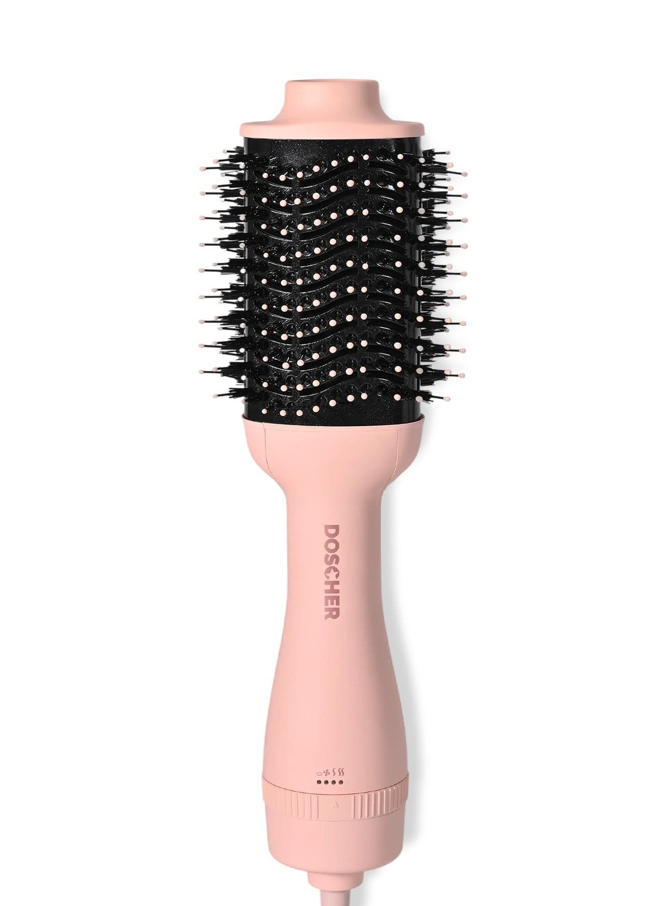 1200Watt Hair Dryer Brush – 75mm Oval Hot Air Brush for Smooth, Frizz-Free Volume | Blow Dryer & Hair Styling Tool (Pink)
