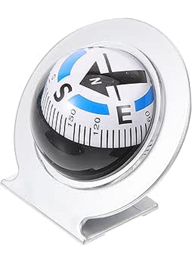 Large Solar Powered Dashboard Compass Ball For Car Boat Truck Outdoor Camping Decoration Black Navigation