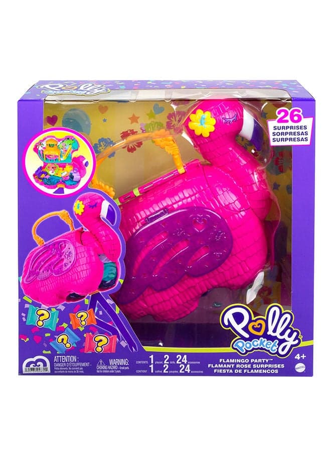 Flamingo Party Large Compact, 26 Surprises (Including Margot And Friend Dolls), Pop And Swap Feature, 4 And Up