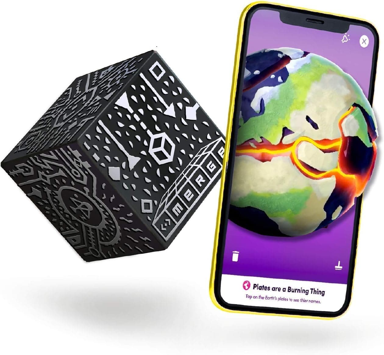 Merge Cube - Augmented Reality Hands-on Tool for Education - Science & STEM Toy - Digital Teaching Aids - Science Simulations - Home School & Classroom Learning - iOS & Chromebook Compatible