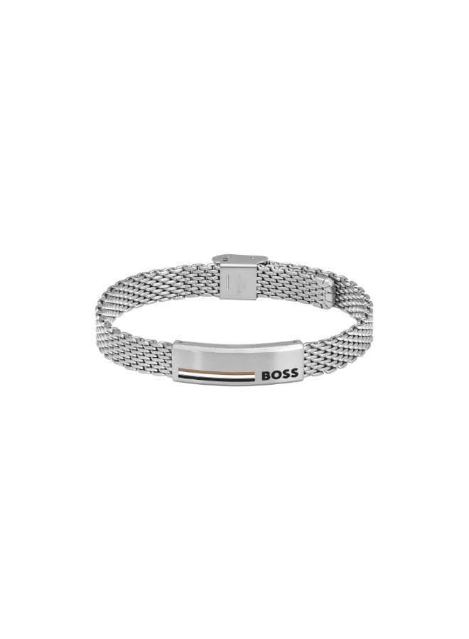 Alen Collection Link Bracelet For Men In Stainless Steel With An Engraved Plaque - 1580611