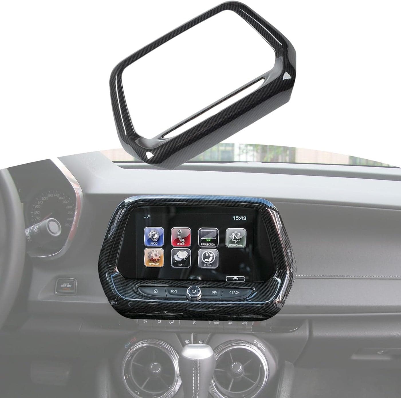 RT-TCZ Interior Accessories for Chevrolet Camaro Accessories Touch Screen Car Display Navigation Screen Trim Cover