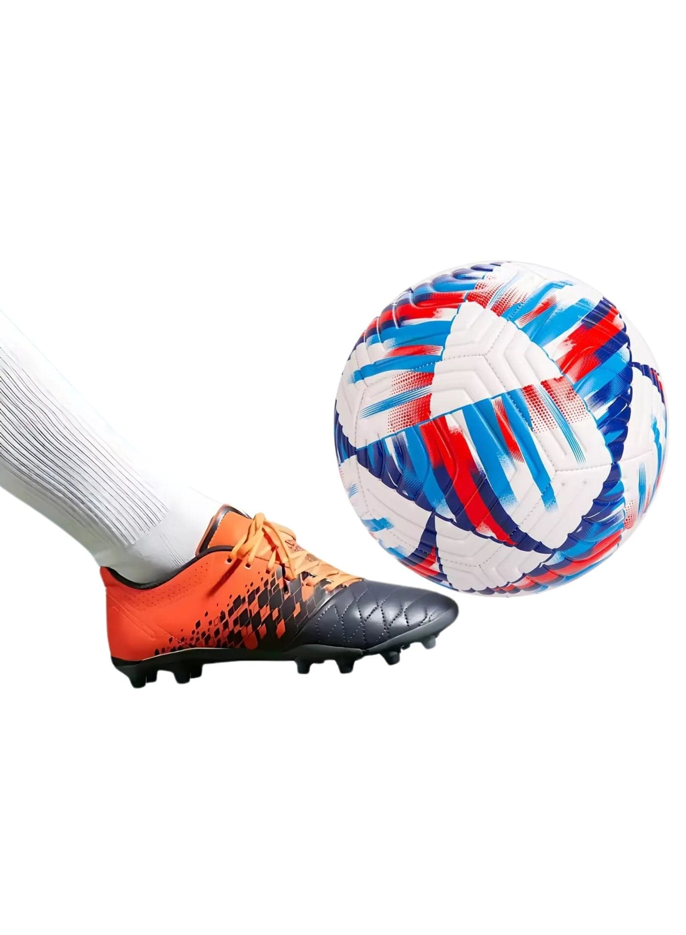 Kids Training Soccer Ball Official Ball Size 5 Durable Machine Stitched Synthetic Football with Reinforced Bladder for All Ages Ideal for Team Games Group Solo Play Training Match Practise Football Matches Competition Suitable for Grass Turf Indoor Surfaces Indoor Outdoor Beginner Professional Gifts for Birthday Boys Girls