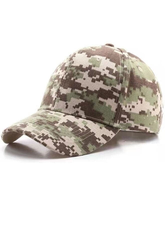 Men's Camouflage Baseball Cap - Army Military Camo Hat for Outdoor Sports, Tactical Cap for Hunting and Fishing - Unisex Design for Men and Women.