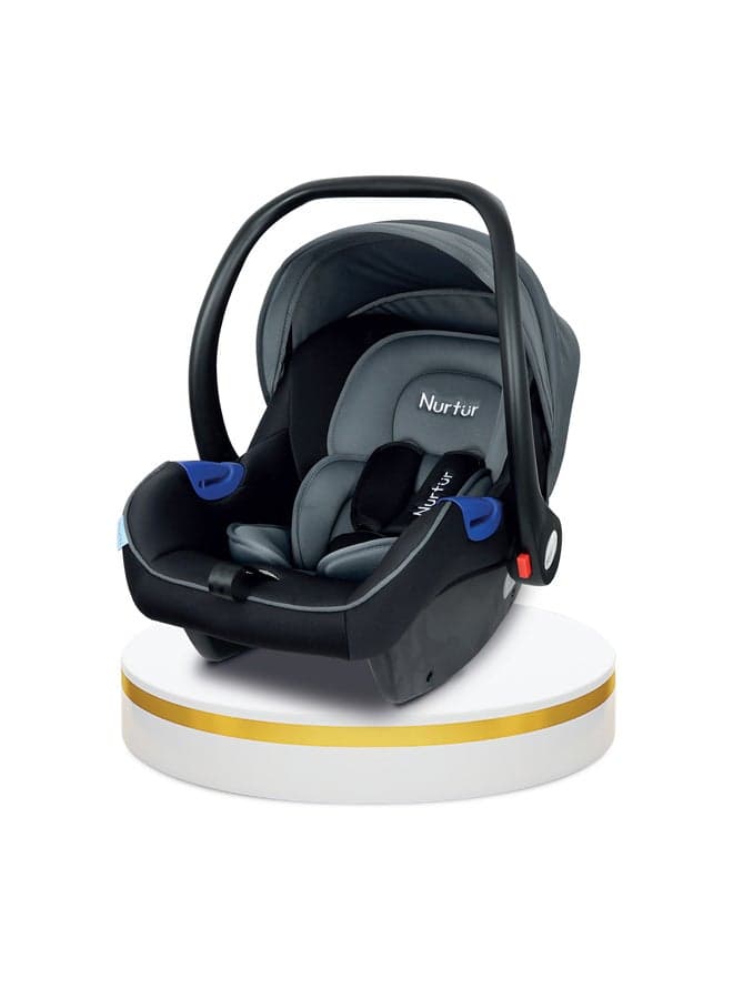 Nemo Baby Carrier - Adjustable Canopy and Handle - Extra Protection – 3 -Point Safety Harness - Suitable from 0 months to 12 months, Upto 13kg, Grey Multi