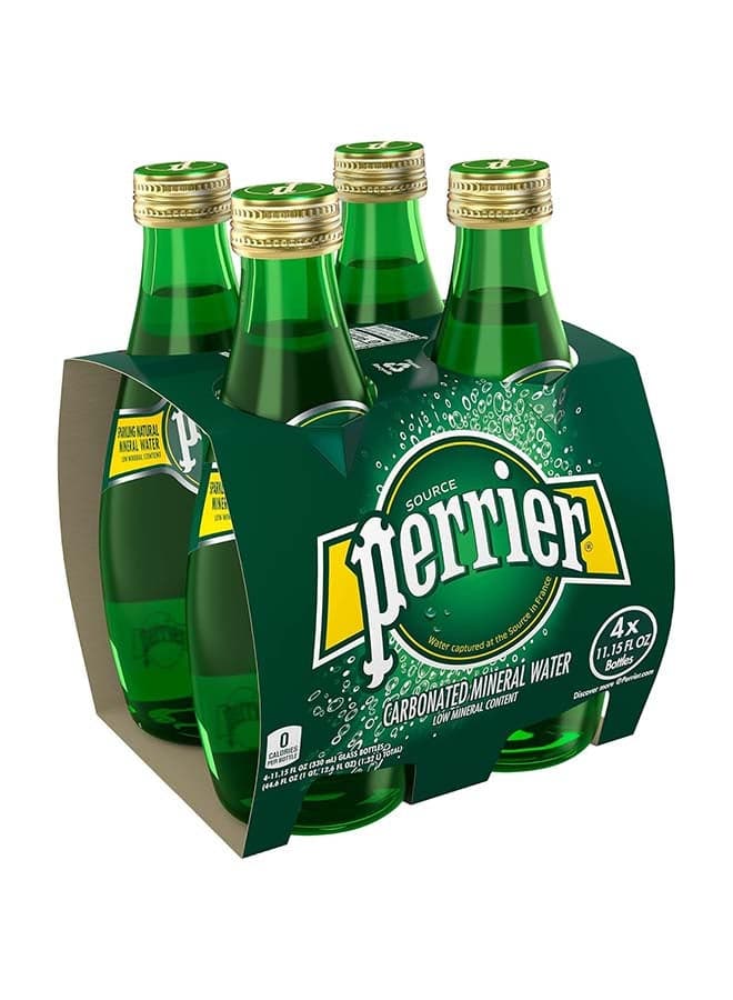 Perrier Sparkling Water Glass Bottle 330 Ml @ Special Price 4 X 330 Ml