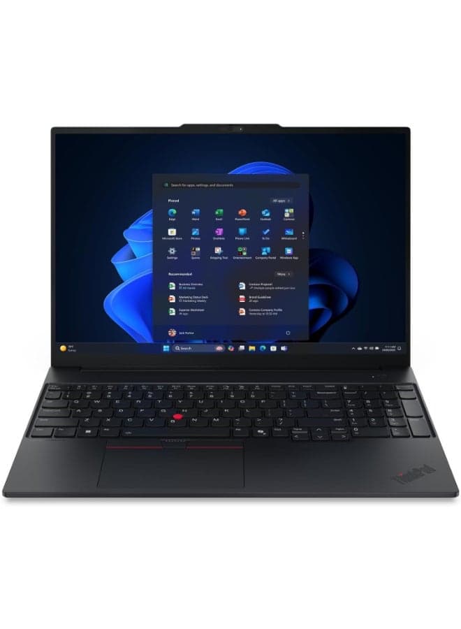 (Upgraded Version) ThinkPad E16 Gen 3 Business Laptop With 16 Inch WUXGA (1920x1200) Display, Intel Core Ultra 7 255H Processor/16GB RAM DDR5/512GB SSD/Intel Arc Graphics/Windows 11 Pro English/Arabic Black English/Arabic Black