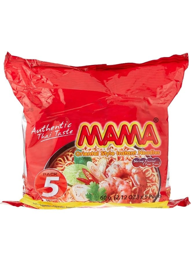 Mama Shrimp Flavour Tom Yum Instant Noodles 60 g 5 Packs