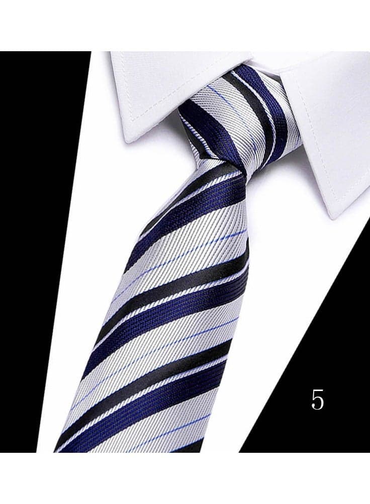 Men's Formal Necktie Design for Weddings & Formal Events, Elegant Textured Fabric Ties for Shirt and Suit-Stripe