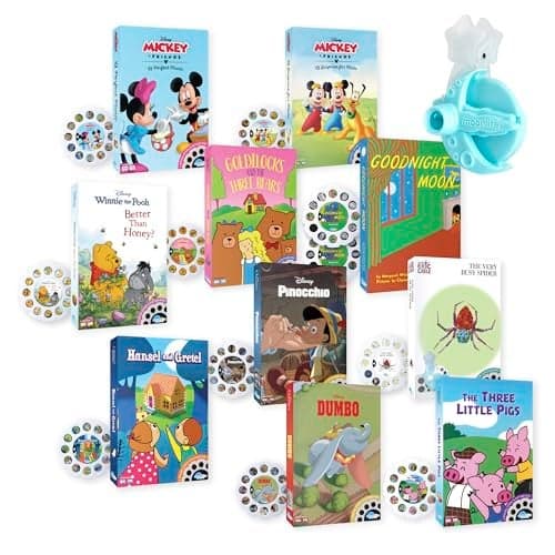 Moonlite Storytime Mini Projector with 10 Classic Stories A Magical Way to Read Together Digital Storybooks Fun Sound Effects Learning Gifts for Kids Ages 1 and Up