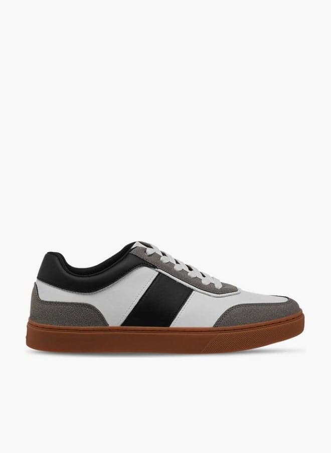 Panelled Sneakers With Lace-Up Closure