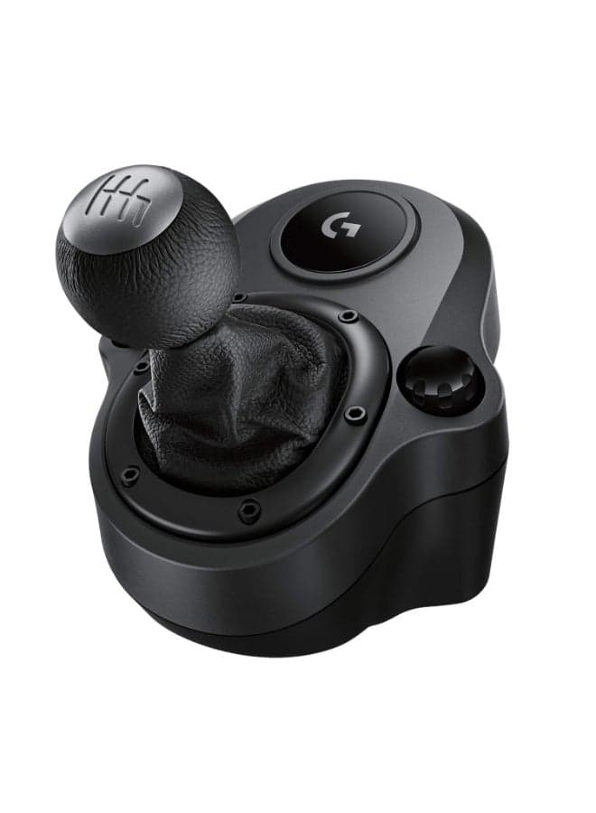 Logitech Driving Force Shifter Compatible with G29, G920 & G923 Racing Wheels for-PS 5, PS 4, Xbox-Series, and-PC 6-Speed with Push-Down Reverse Gear, Leather Knob & Boot - Black