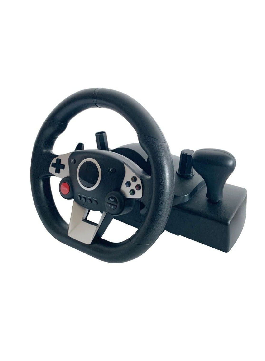 Racing Steering Wheel And Pedals 7 In 1 270 Degrees Rotation PC Racing Wheel Programable Dual Vibration USB Powered Racing Simulator Wheel, Enhances Your Racing Experience Compatible with Xbox one/360/PS4/PS2/PS3/PC