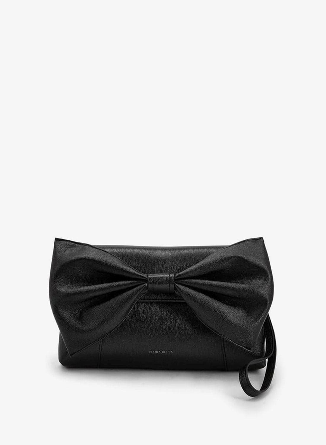 Bow Accent Clutch With Detachable Strap