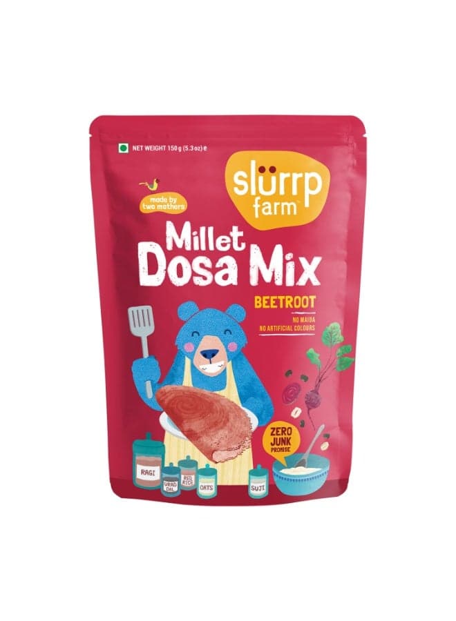 Millet Dosa Instant Mix | Supergrains And Beetroot | Natural And Healthy Food, 150Gm