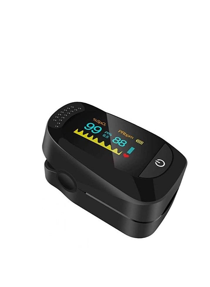 YUNSYE OLED Finger Pulse Oximeter, O2 Meter, black