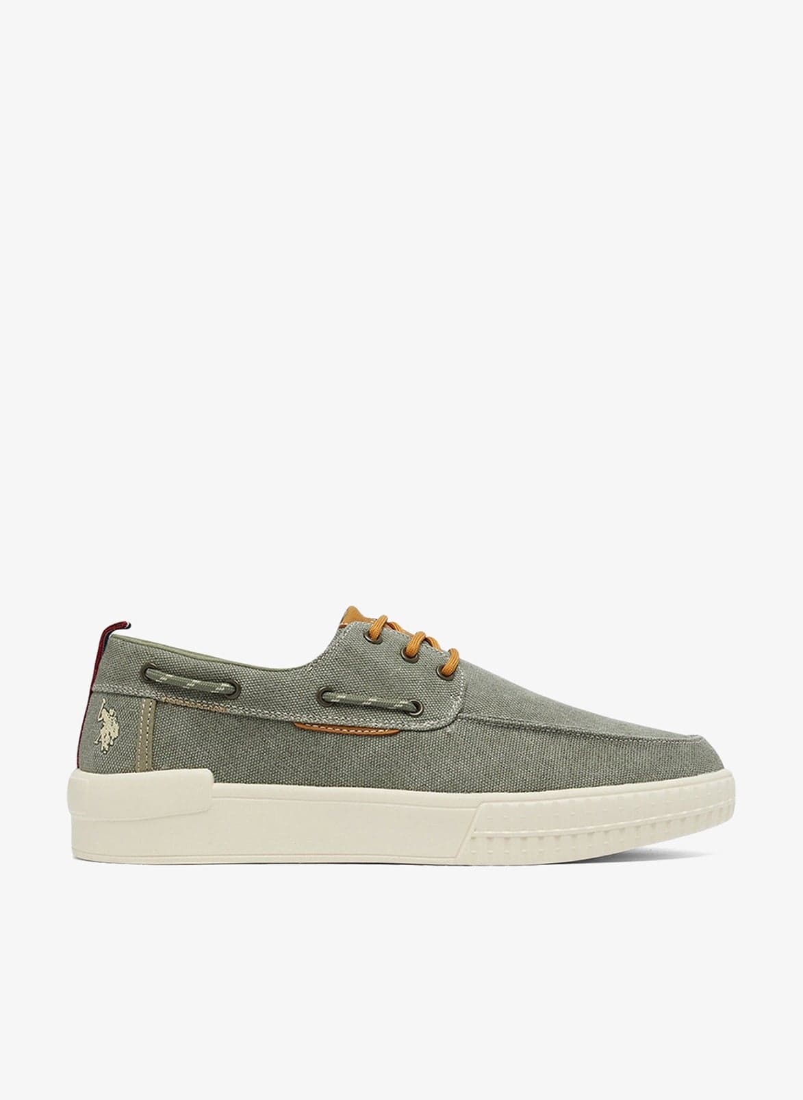 Men's Khaki Low-Top Sneakers - Lightweight Shoes Slip-On Design with Iconic Branding for a Clean Look Shoes