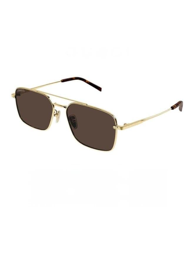 Aurea Rectangular Golden Brown Sunglasses GG1957SA 002 Size 58