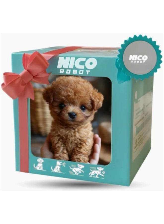 Robot Dog Nico, Robot Puppy That Acts Like a Real Dog, Realistic Robotic AI Pet Dogs, Nico Robots Puppy, Electronic Interactive Stuffed Dogs for Sitting, Barking, Walking and Running