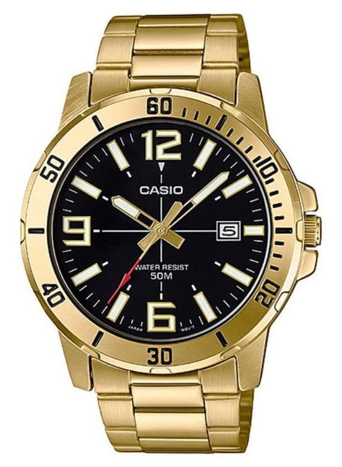Men Enticer Analog Watch MTP-VD01G-1BV - 45 mm - Gold