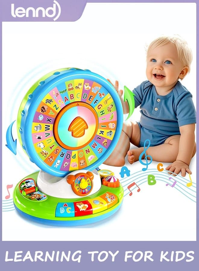 Learning Toy for Kids 1 2 3 Year Old Boys Girls, Spin and Sing Alphabet Zoo with Sounds, Interactive Educational Toys for Toddler 1-3 Birthday Gifts Toy