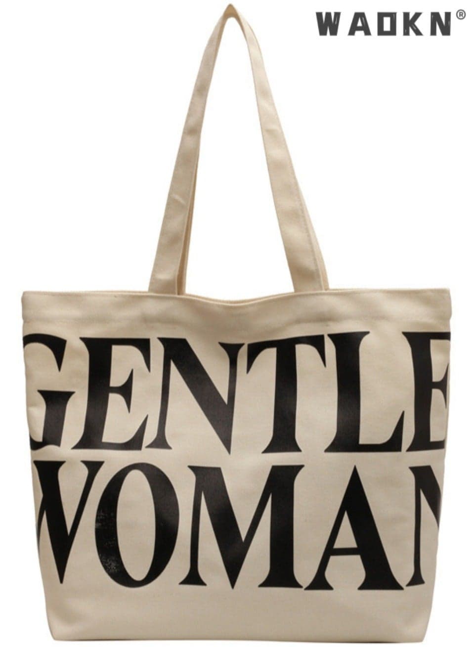 Ladies Large Capacity Canvas Shoulder Bag Travel Simple New Handbag Casual Travel Alphabet Tote Bag,Canvas Tote Bag for Women Vintage Handbag Shoulder Bag for Travel Grocery Shopping Work