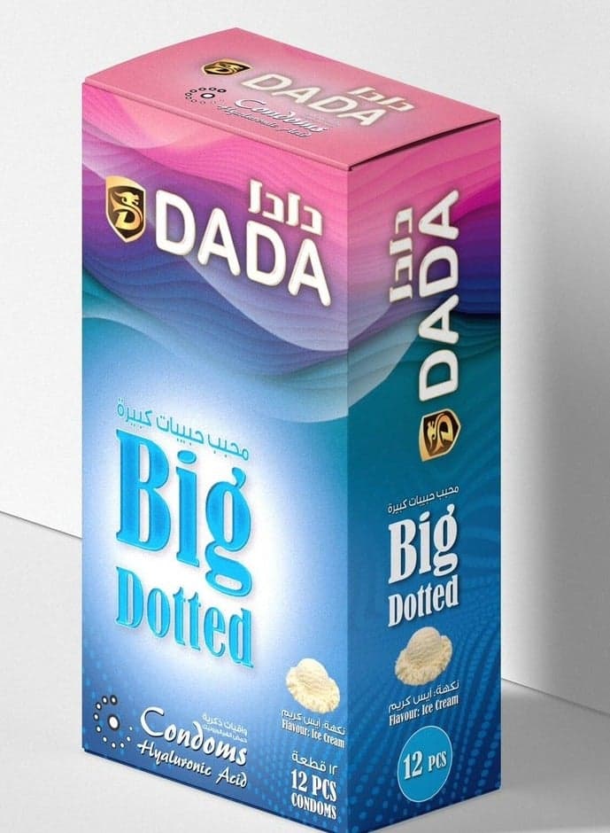 Big Dotted Ice Cream Flavour Condoms, Box of 12 Pieces, High-Quality Material